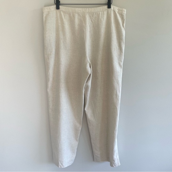Coldwater Creek Women's Linen Blend Pull On Drawstring Pants Size PM - Picture 2 of 8